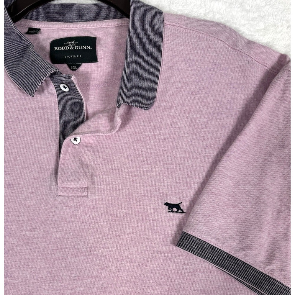 Rodd & Gunn Polo Shirt Men's 3XL (Fits 2XL) Pink Sport Fit Embroidered Logo